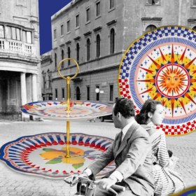 Resim Baci Milano Dolce Vita Limon Desenli Kek Standı 31 cm 