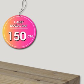 Resim Loolpi Home - Kalın Duvar Rafı Doğal Ahşap Dekoratif Çok Amaçlı 150 Cm Uçan Raf 