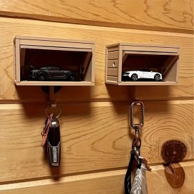 Resim Fantasy Garaj Anahtar Tutucu - Kapı Açabilir, Duvar-Monteli Anahtar Saklama Kutusu, Dayanıklı PVC Anahtar Organizatörü - Giriş, Ön Kapı, Ofis için, Kolay Montaj, 4 Renk (Bej/Mavi/Kırmızı/Gri) 