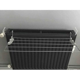 Resim UltraNova 60 cm plastik petek üstü çamaşır kurutmalık, 5 telli, gri renk 