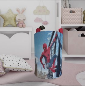 Resim BAMBAŞKA MODA Spiderman Desenli Oyuncak Sepeti Ve Çamaşır Sepeti Bmos-103 