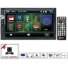 Resim CetKing RD7200 7" Bluetooth'lu Double Din Teyp 