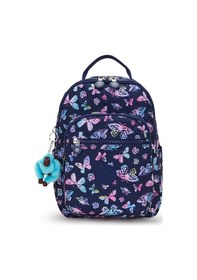Resim Kıplıng Seoul S Küçük Boy Sırt Çantası Mavi Butterfly Fun 