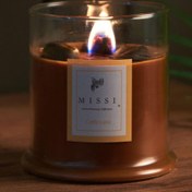 Resim Missi Kahve Kokulu Mum - Şeffaf / Kahverengi - 250 gr 
