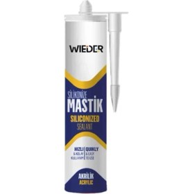 Resim Wieder Silikonize Mastik Beyaz 450GR 