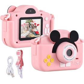 Resim Singree Çocuklar İçin Eğlenceli Dijital Fotoğraf Makinesi - 1080p Video, 4x Zoom, Oyunlar Ve Renkli Çerçeveler 