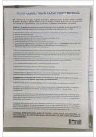 Resim Kaza Tespit Tutanağı Formu Otokopili 48 Li 