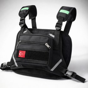 Resim DUDAKTAN KALBE Motosiklet Scooter Reflektörlü Motorcu Çantası Lüx Kullanım (Ayarlanabilir Yeni Yasaya Uygun) 