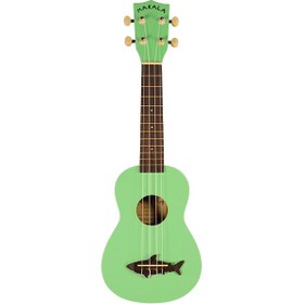Resim Kala Makala Shark Soprano Ukulele (Yeşil) 