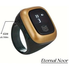 Resim Gaojunshop01 Zıkr Counter Multifonksiyonlu Namaz Tesbih Oled Ekran Usb Şarj 18mm Yeşil Akıllı Bileklik 