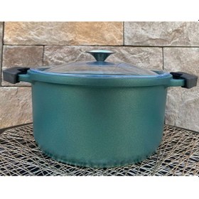 Resim Elit Alüminyum Döküm Granite 20 Cm Derin Tencere Yeşil 