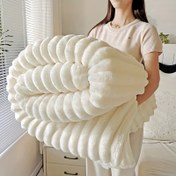 Resim 1 adet SEA BEAR Mağaza Yüksek GSM Sahte Tavşan Kürkü Battaniye - Yatak, Kanepe & Şal için Peluş Yumuşak Çok Amaçlı Atma, Makinede Yıkanabilir, 39.37x59.06'den 200.0x230.0 cm'ye, 8 Renk, Yatak Isıtıcı, Dekoratif Yatak Örtüsü, Rahat Dokulu 