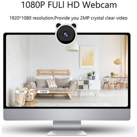 Resim Mufunye Beyaz Usb Webcam 1080p Hd 2mp - Mikrofonlu, Plug & Play - Canlı Yayın, Oyun, Konferans, Ders İçin 90 Derece Geniş Görünüm Açısı 