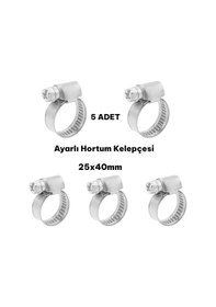 Resim Paslanmaz Çelik Hortum Boru Tesisat Kelepçesi 5 Adet 25x40 MM 