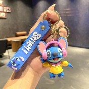 Resim Dzjjna Yeni Çizgi Film Animasyon Stitch Serisi Yumuşak Kauçuk Anahtarlık Bebek Çantası Kolye Anahtarlık Küçük Hediye (Yurt Dışından) 