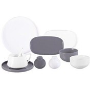 Resim Emsan Parla 6 Kişilik 32 Parça Gri Beyaz Kahvaltı Takımı 600.15.01.2225 