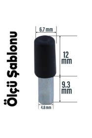 Resim Badem10 Raf Pimi Plastik Başlı Cam Tutucu Çivisi Mobilya Dolap Pimi Siyah (100 Adet) 