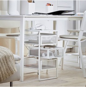 Resim IKEA Lennart Beyaz Keson Tekerlekli 3 Çekmeceli Dolap Raf Ünitesi Evrak Dosya Eşya Dolabı 