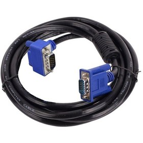 Resim Vga 15 Pin Erkek Erkek 90 Derce L Tipi Kablo 3M 