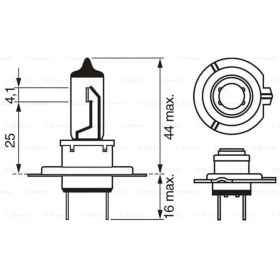 Resim Bosch Ampul - Plus 90 - 12 V - H7 - 55 W - PX26D H7 