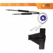 Resim Audi A3 MK2 8P 2003-2013 4/5 Kapı İçin Arka Sol Cam Kriko Seti 