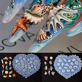 Resim 3D Tırnak Sanatı Kalıbı - Kef, Yıldız Balığı, Yengeç, Deniz Atı, Sarmısak ve Mercan ile Yaz Deniz Rüzgarı Tasarımı - Kokusuz Silikon, Manikür ve Pedikür için Mükemmel, Tırnak Sanatı Kalıbı | Karikatür Tırnak Tasarımı | Detaylı Oymalar, Tırnak Sanatı Malzemeleri 