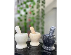 Resim Nemere Ithalat Doğal Cilalı Mermer Havan 
