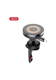 Resim 15w Magsafe Kablosuz Araç Şarjı Kancalı Telefon Tutucu Makaralı Kablo Siyah 