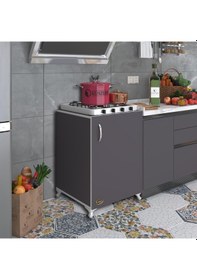Resim Kenzlife ocak dolabı hoşseda gri 85*60*56 hazır mutfak klasik set 
