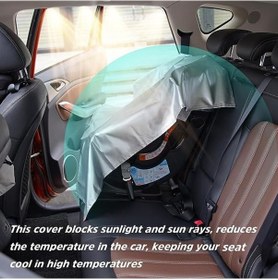 Resim Padalink Çocuk Arabası Emniyet Koltuğu Güneşlik Koruması - Isı Yalıtımı Ve Toz Engelleme - 420 Gümüş Kaplama Oksford Kumaşı 