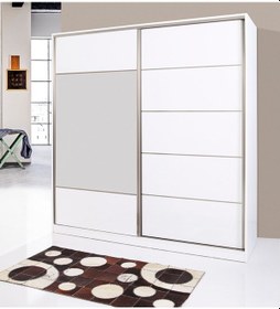 Resim Doğandekorasyon Eda 200Cm 2 Kapakli Sürgülü Dolap Gardirop Cordoba Veya Beyaz 