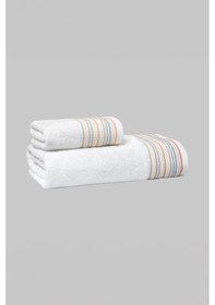 Resim Sarev Espora Beyaz %100 Pamuk Yüz Havlusu 50x90 Cm Beyaz 