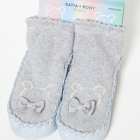 Resim Katia & Bony Bear Ribbon Bebek Makosen Gri Melanj 