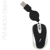 Resim Frisby FM-840M-B Mini Makaralı USB Optik Mouse Siyah 