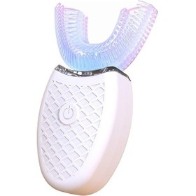 Resim Willowhaven 360 Derece Otomatik Sonic Elektrikli Diş Fırçası Silikon Ultrasonik Elektronik U Tipi Diş Fı 