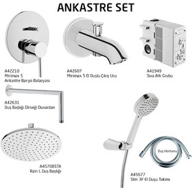 Resim Artema Minimax S Ankastre Duş Seti, 6 Parça, Krom 