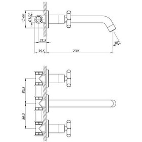 Resim Gpd Nino Duvardan Ankastre Lavabo Bataryası Dab05 