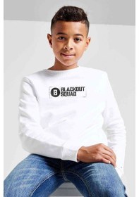 Resim Black Squad Baskılı Unisex Çocuk Beyaz Sweatshirt (534648942) Beyaz 