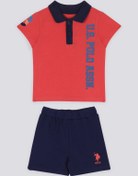 Resim U.S. Polo Assn. Azure Mavi Bebek Polo Yaka Tshirt Takım 