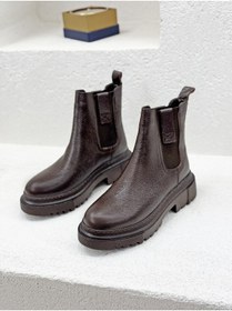 Resim NUR KARACA 26K445 İKİ YANI LASTİKLİ HAKİKİ DERİ 5CM KALIN TABAN BOT 