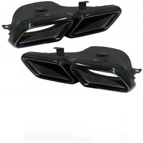 Resim Mercedes - W205 2019 - Arka Egzoz Ucu Set Siyah Yeni C63 Amg 2019- 