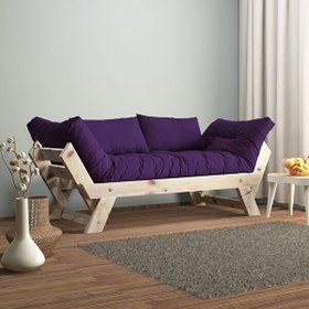Resim Adalar CPT8124-210 Masif Natural-Mor 2'li Kanepe 