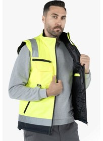 Resim İş Yeleği Anorak Reflektörlü Fosforlu Oxford 