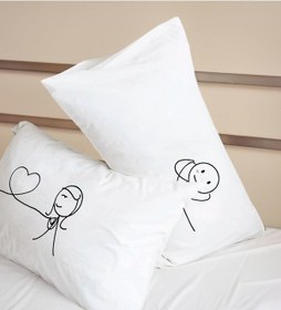 Resim Bk Gift Sevgili Tasarımlı Pamuklu 2 Li Yastık Kılıfı Seti-4 50x70cm , Sevgiliye , Ev si, Tasarım Ev Tekstili 