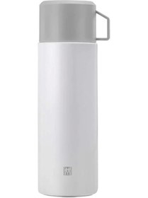 Resim AyrStore Zwilling Thermo Matara, 18 Saat Sıcak 24 Saat Soğuk Tutar, Paslanmaz Çelik, Beyaz, 1 Litre 