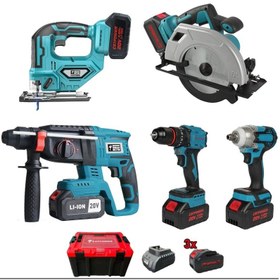 Resim Catpower Kömürsüz Akülü Set Cat1395 (Darbeli Vidalama + Kırıcı-delici + Sunta Kesme + Somun Sıkma) 