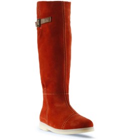 Resim Bueno Shoes Turuncu Süet Kadın Düz Çizme 01wt3314 