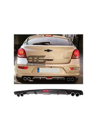 Resim Chevrolet Cruze HB Difüzör Arka Tampon Eki 4 Egzoz Çıkışlı Siyah 