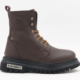 Resim Harley Davidson Dearie Erkek Bot Brown / Baskılı Deri 