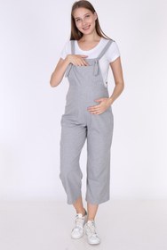 Resim Luvmabelly MYRA6100 - Gri Hamile Salopet 